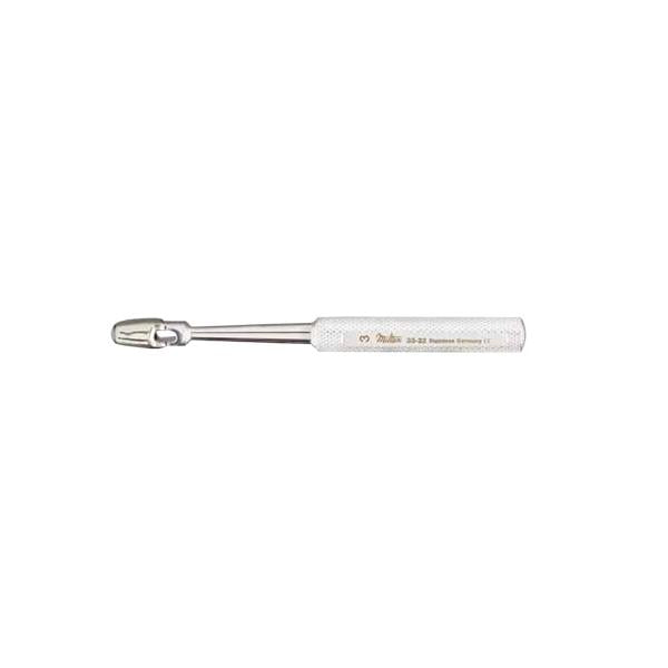 Biopsy Punch Dermal Keyes 3mm 3mm Bite Ribbed Handle Stainless Steel Reusable Ea